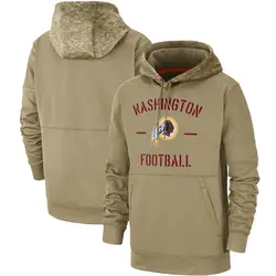 Nike Washington Commanders Men's Tan 2019 Salute to Service Sideline Therma Pullover Hoodie